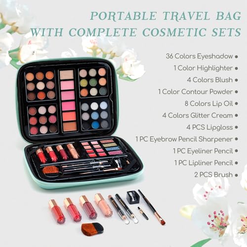 Color Nymph Mint Green Makeup Kit for Teen Girls & Women - 36 Color Eyeshadow Set