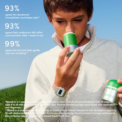Evereden Kids Deodorant 8+ | Aluminum Free, Long-Lasting Odor Protection