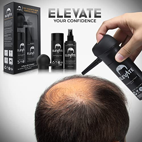 Elevate Hair Thickening Fibers 3-in-1 Kit with Spray & Setting Spray