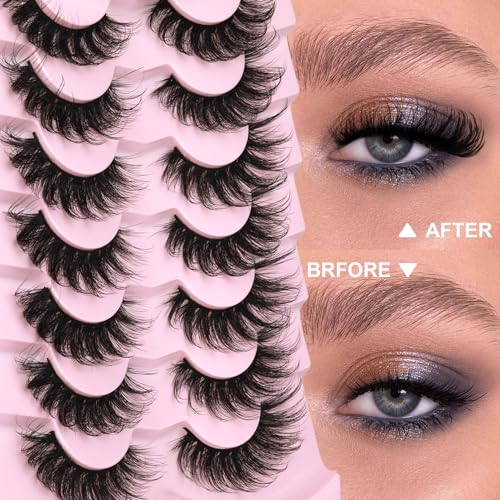 Kiromiro 6D Wispy Mink Lashes 17mm Fluffy Cat Eye