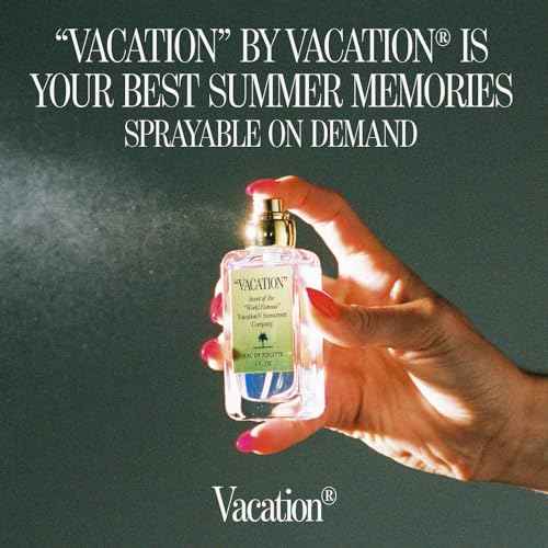 VACATION Sunscreen Eau de Toilette, Beach Coconut Perfume for Women & Men, Scent of Sunscreen & Summer, Travel Size, 1 Fl. Oz.