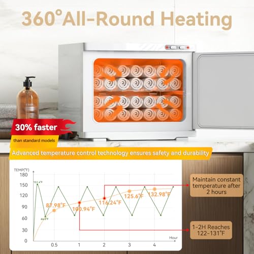 23L Hot Towel Warmer with UV Light for Spa & Salon