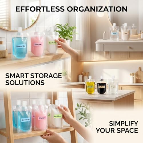 17-Pack Travel Pouches TSA Compliant Leak Proof Toiletries