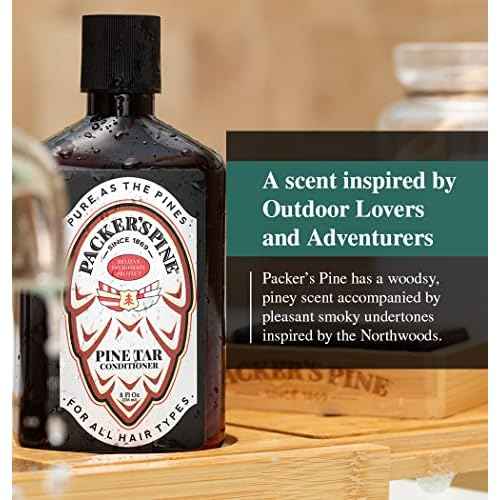 Packer's Pine Tar Conditioner - Natural Men's Psoriasis Aid with Pine Oils, Perfect Companion for Pine Tar Shampoo, 8 fl oz