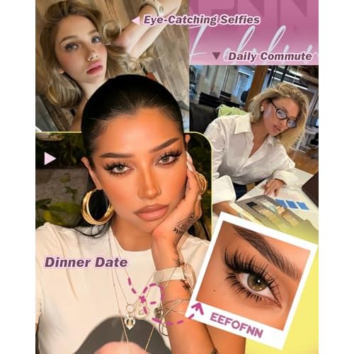 Manga Lash Clusters Kit Fairy Cluster Eyelash Extensions with Bottom Lashes Wispy Eyelash Clusters Kit Spiky Cluster Lashes 8-16mm DIY Lash Extension Kit with Lash Bond and Seal Tweeters by Eefofnn