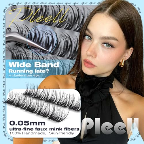 5D Fluffy Eyelash Clusters by Pleell - D-Curl 10-16MM DIY Lashes