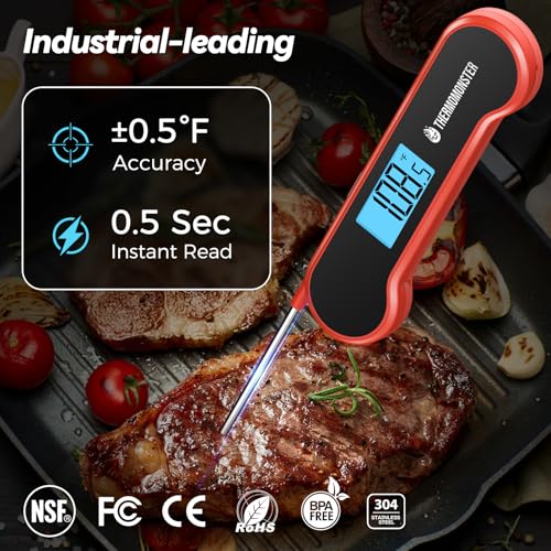 ThermoMonster Instant Read Meat Thermometer - 0.5 Sec Digital