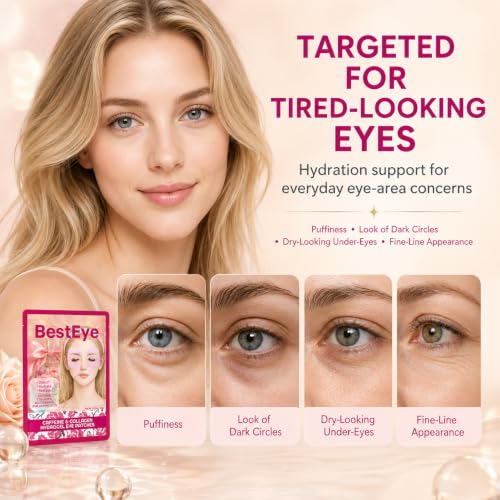 Besteye Collagen Under Eye Patches for Puffy Eyes & Dark Circles – 5 Pairs