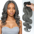 12 Inch Salt and Pepper Wavy Curly Human Hair Bundle - SIYUSI