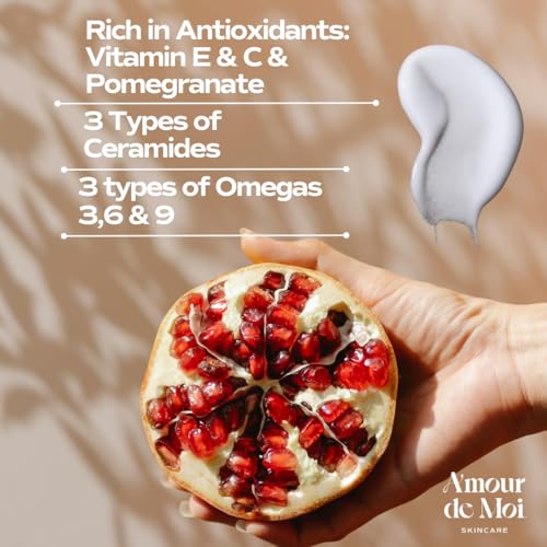 Omega Multi-Ceramide Face Moisturizer ? Lightweight, Hydrating Barrier Repair Moisturizer & Ceramide Moisturizer Cream with Omegas 5-6-9, Pomegranate & Vitamin E for Sensitive & Acne-Prone Skin, 1.7oz