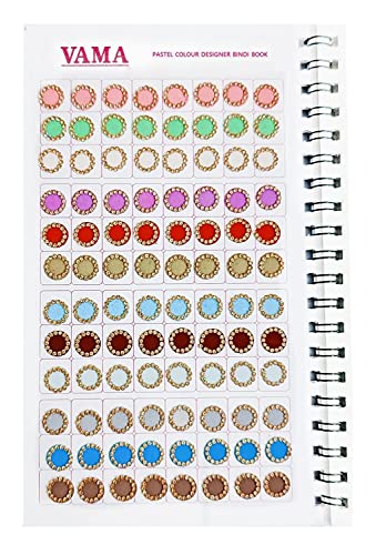 VAMA 960 Bindi Book - Pastel Multicolor Crystal Stone Stickers