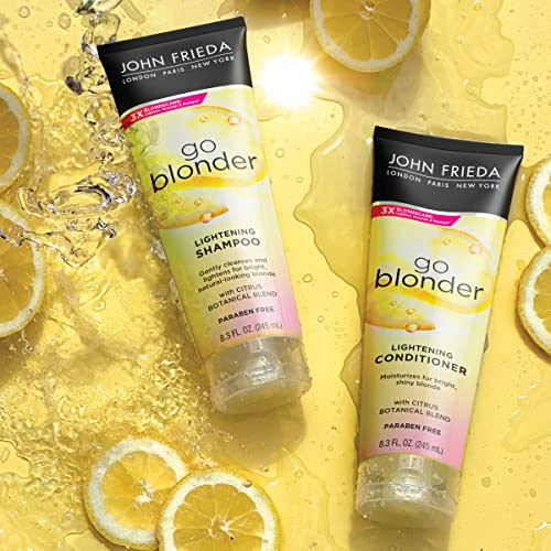 John Frieda Sheer Blonde Go Blonder Conditioner, Gradual Lightening Conditioner, 8.3 oz, with Citrus and Chamomile, featuring our BlondMend Technology