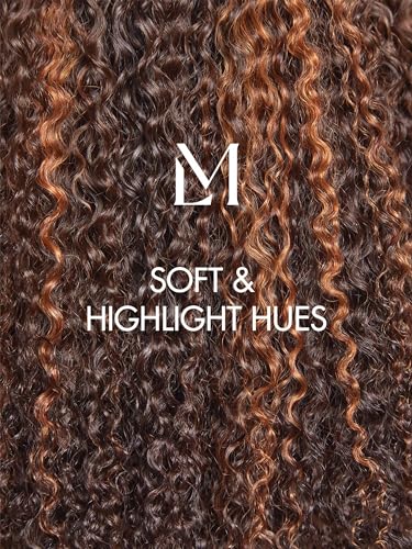 LUVME HAIR 18" Deep Wave Copper Brown Glueless Lace Front Wig