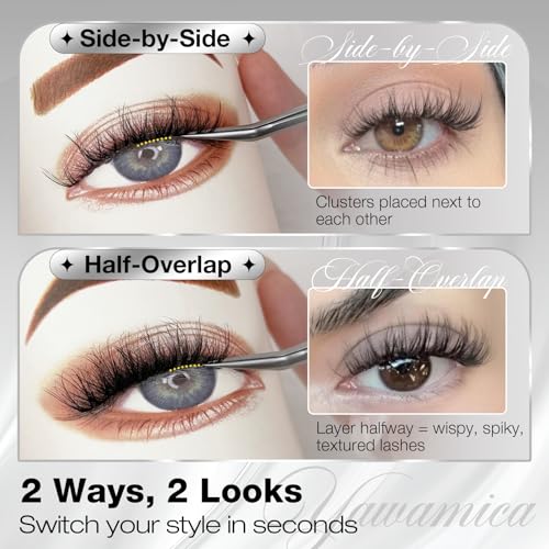 Wispy Fluffy Spider Lash Clusters - DD Curl Individual Lashes 10-14mm