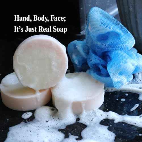 troutcreeksoaps¢ç Traditional Lard Soap, 3 Bars | Natural, Unscented & Biodegradable | Handmade with Just 3 Simple Ingredients | Pig Tallow Bar Soap Made in the USA