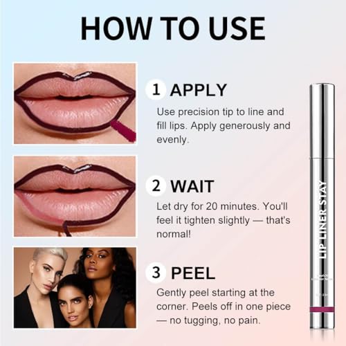 Peel Off Lip Liner Stain - 24HR Long Lasting Waterproof
