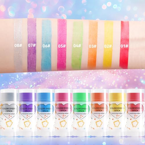 Washable Temporary Hair Color Stick - 8 Colors