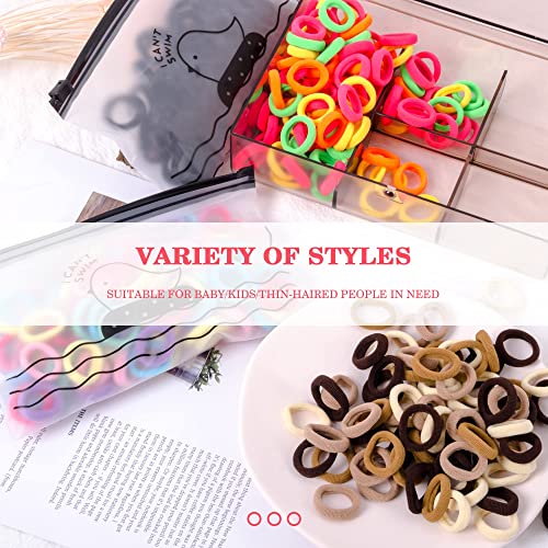 500Pcs Baby Hair Ties Elastic Cotton Ponytail Holders