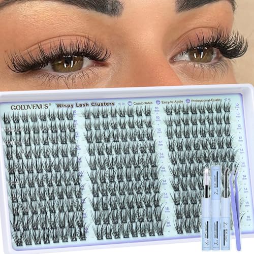 Wispy Lash Clusters Kit Eyelash Clusters Natural Cluster Eyelash Extensions Kit 10-16mm CC Curve Lash Extension Kit For DIY