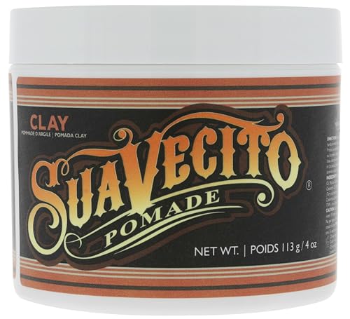 Suavecito Firme Clay Pomade for Men - Strong Hold Matte Finish 4 oz - Professional Hair Styling Clay