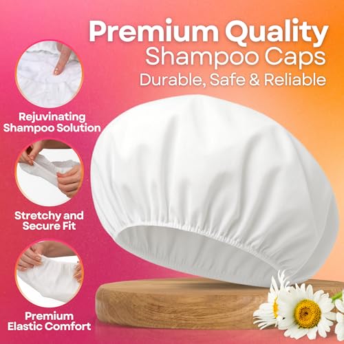 No Rinse Shampoo Caps (Pack of 6) ? Rinse-Free Shower Cap for Elderly, Bedridden Patients, Travel, Hospital, or Camping ? Waterless Hair Wash Solution