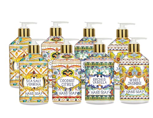 Villa Flora Hand Soap Set - 8 Premium Fragrances 21.5oz