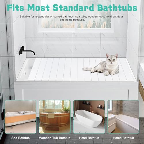 Foldable Bathtub Tray with PVC Cover – 63×31.5in