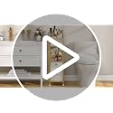 Rolling Makeup Organizer Cart with Drawers – 33in Metal & Fabric Storage