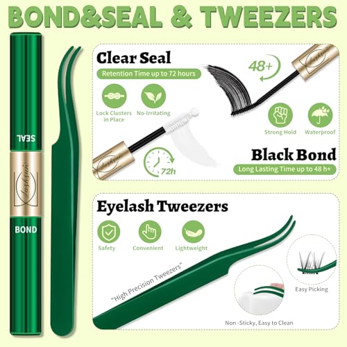 Lash Clusters Kit with Bond, Seal & Tools - DIY Eyelash Extensions