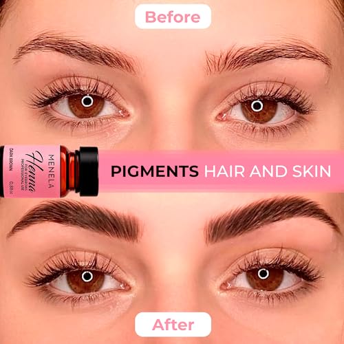 Menela Black Henna Hair Color Kit – 60 Applications, Vegan & Ammonia-Free