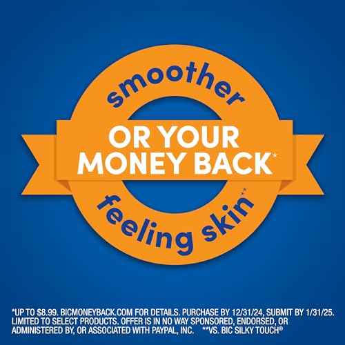 BIC EasyRinse Anti-Clogging, Refillable Men's Razors With 4 Blades, 1 Handle and 3 Refill Razor Cartridges Razor Kit