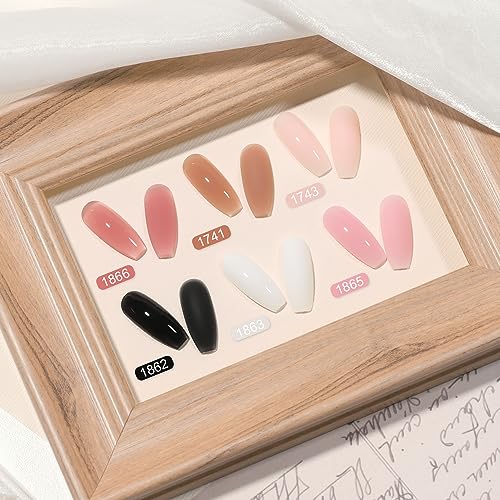GAOY Poly Gel Nail Extension Kit - 6 Classic Builder Gel Colors