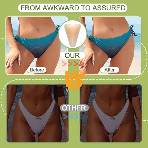 8-Pack Upgraded Camel Concealer Toe Cover for Women, Adhesive Reusable Silicone Pads with No-Bump Design, Anti Camel Insert for Swimsuit Yoga Leggings, Comfortable Fit