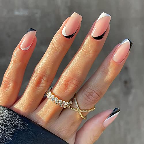 Misssix Press On Nails Set - 144 Pcs Medium Almond & Square False Nails Kit