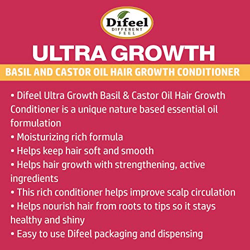 Difeel Ultra Growth Basil & Castor Oil Pro Growth Conditioner 12 oz.