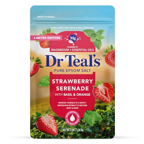 Epsom Salt Magnesium Soak, Strawberry Serenade & Orange, 3 lbs