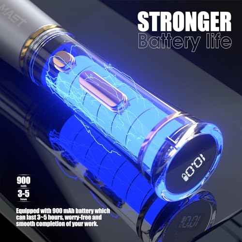 Mast Tattoo P40 Wireless Tattoo Pen Machine Rotary Tattoo Gun Pink Color Lightweight Digital Display Slim Frame for Women Aritst