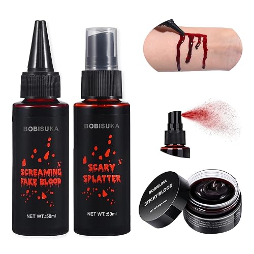 Halloween Fake Blood Makeup Kit - 3 Pack SFX Makeup