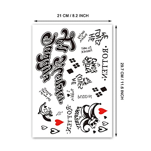 Temporary Tattoo Stickers - 6 Sheets Waterproof Fake Tattoos