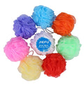Bath Sponges 8-Pack Colorful Mesh Pouf Exfoliating Scrubber