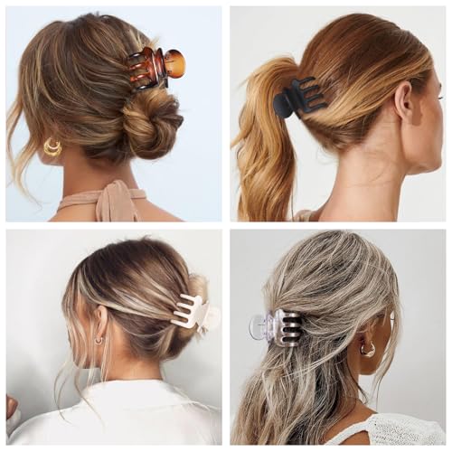 8 Pack Hair Claw Clips for Women, Medium & Small
