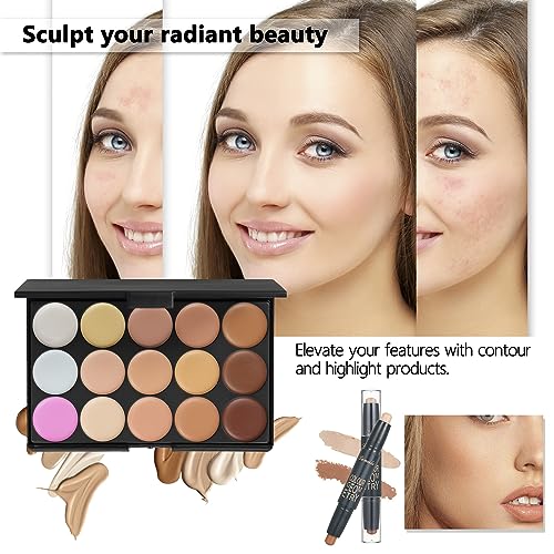 Makeup Kit for Women Full Kit Teens Makeup Set Eyeshadow Palette, Lip Gloss, Lipstick, Makeup Brush, Foundation, Concealer Mascara Powder Puff Makeup Bag Makeup Set for Women Girls Teens Gift