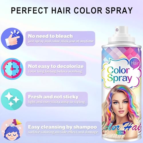 Temporary Green Hair Spray for All Ages - Non-Sticky & Washable