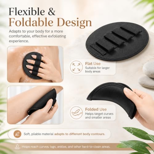 Exfoliating Bath Scrubber Glove - Soft Bristles for Daily Shower Care (2PCS)