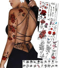 32pc Waterproof Rose Temporary Tattoo Stickers for Women