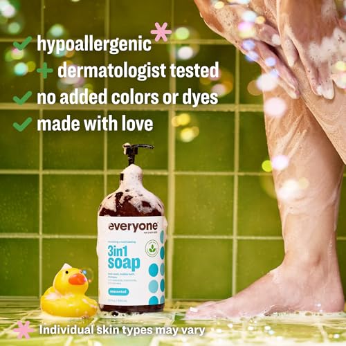Everyone 3-in-1 Unscented Soap, Body Wash & Shampoo, 32 oz