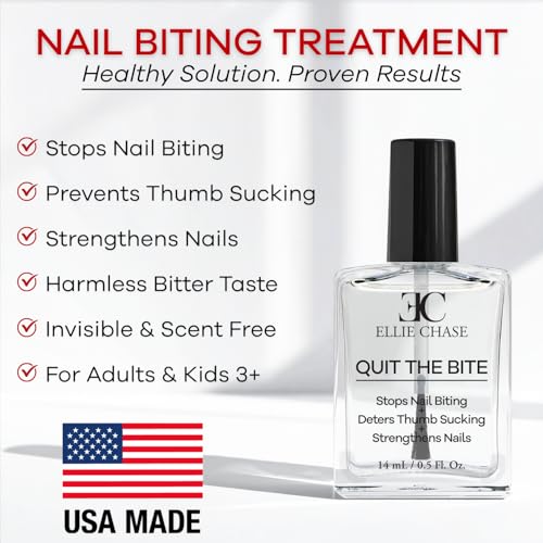 Ellie Chase Anti-Nail Biting Deterrent Polish - Extra Bitter, 0.5 oz