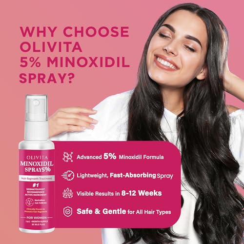 5% Minoxidil Spray for Hair Growth - Extra Strength Regrowth Treatment