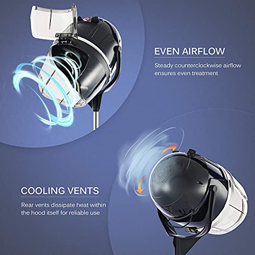 Professional Hooded Hair Dryer with Stand - Adjustable Height