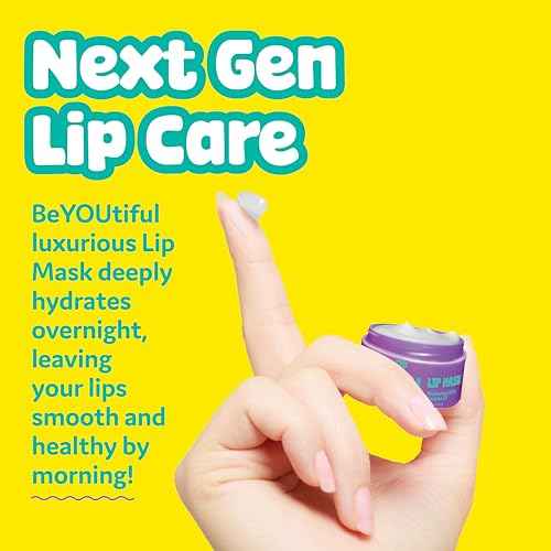 Lip Masks Set by BeYOUtiful, Hydrating Lip Balm Treatment for Dry, Chapped Lips, Lip Gloss for Girls and Boys, Skin Care for Teens, 2pc, 0.3oz Each